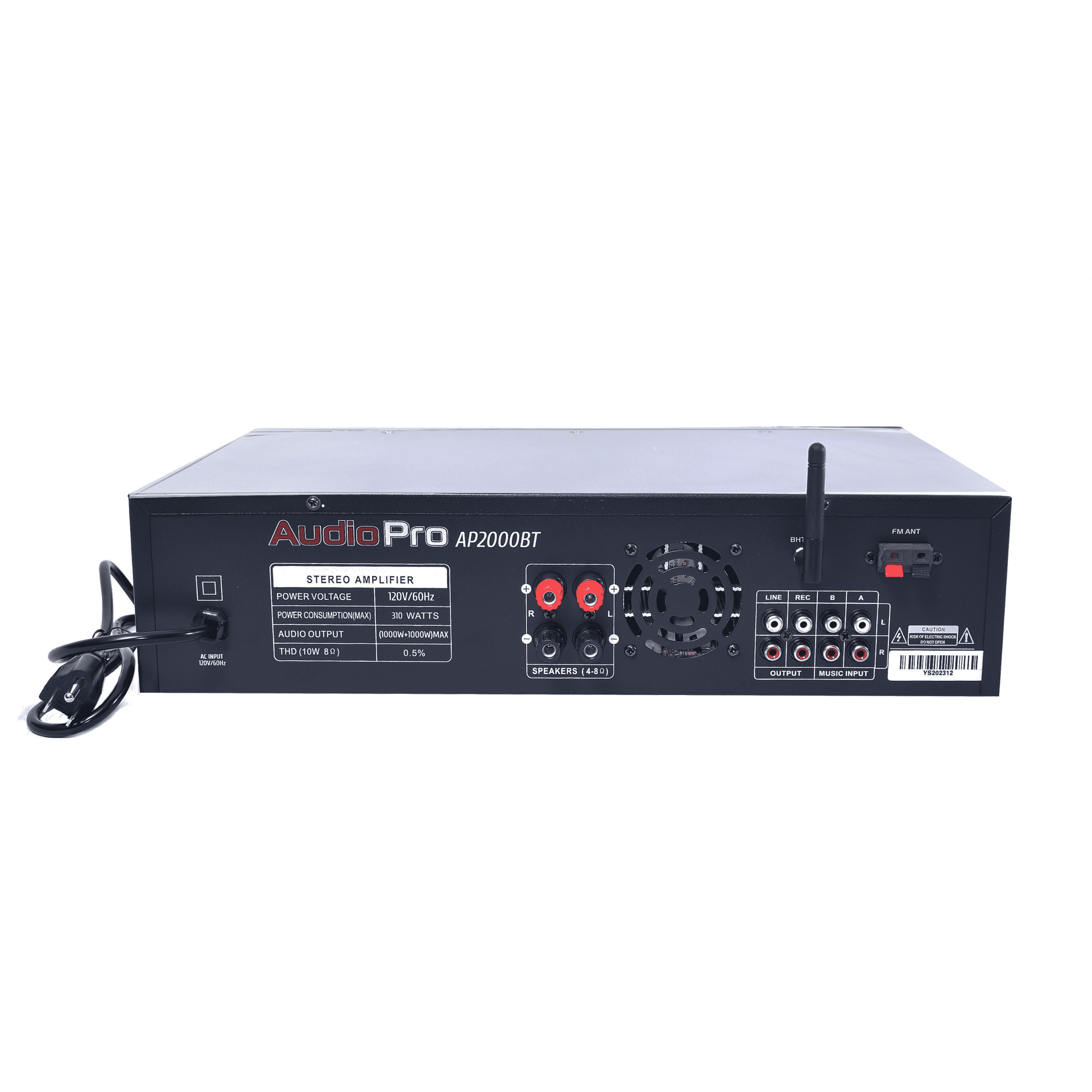 Amplificador con Bluetooth, USB y radio FM AudioPro AP2000BT