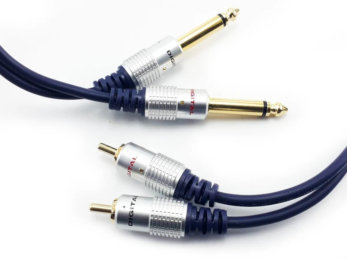 CABLE AUDIO DIGITAL 2X2 2RCA -2PLUG  1/4
