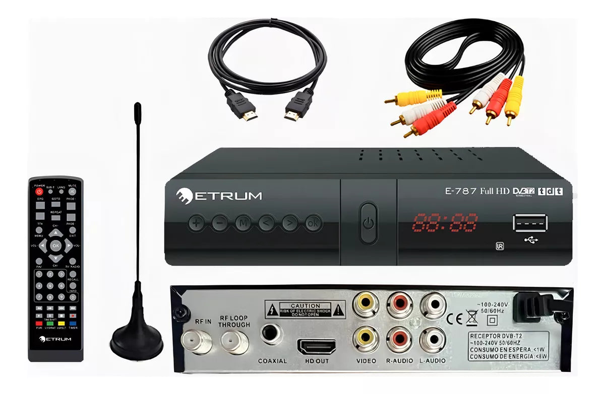 Decodificador TDT Receptor Tv Digital Dvb Hdmi Antena