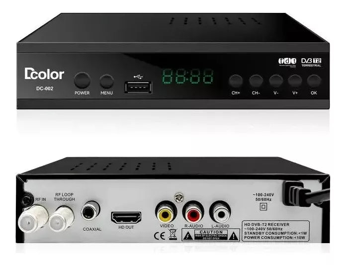 Decodificador TDT Receptor Tv Digital Dvb Hdmi Antena